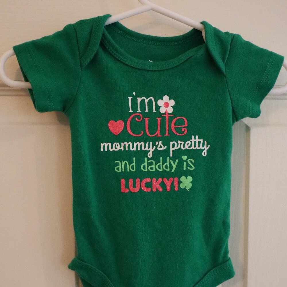 St Patrick's Day Green Infant Onesie Newborn
